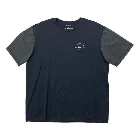 Quiksilver T Shirt Mens XXL Black Short Sleeve Regular Fit Water Beach Tee - Picture 1 of 8